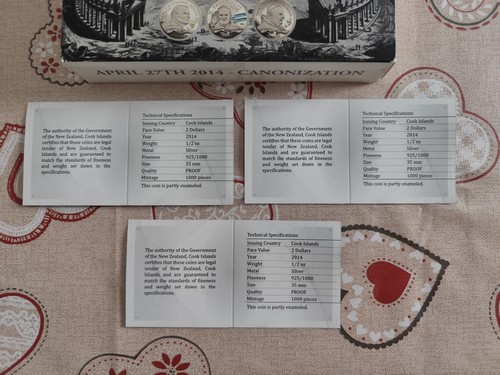 Monete in argento canonizzazione tiratura limitata