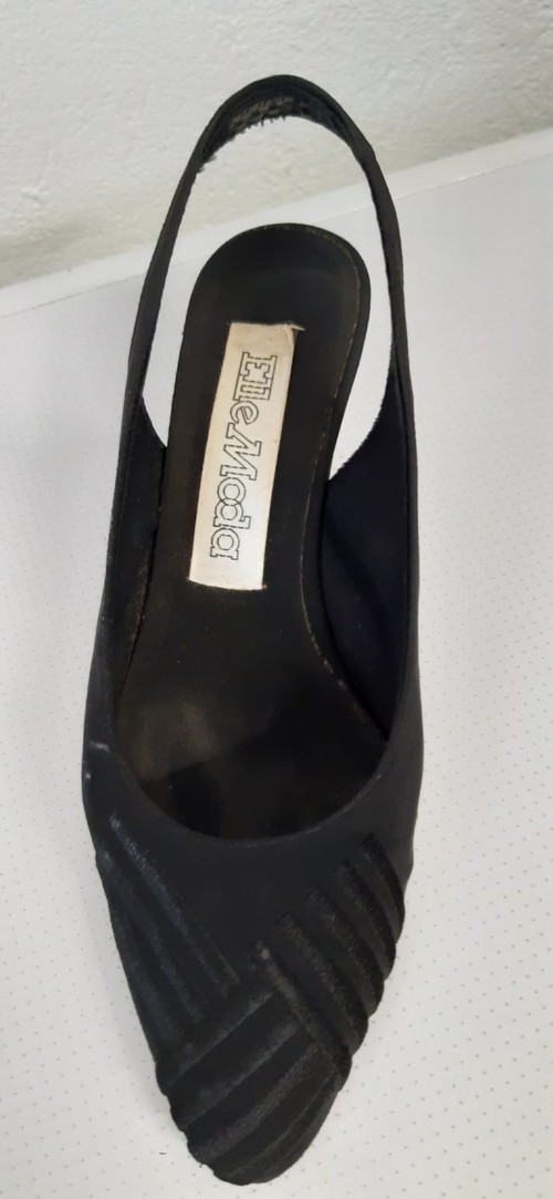 sandali neri d�collet�