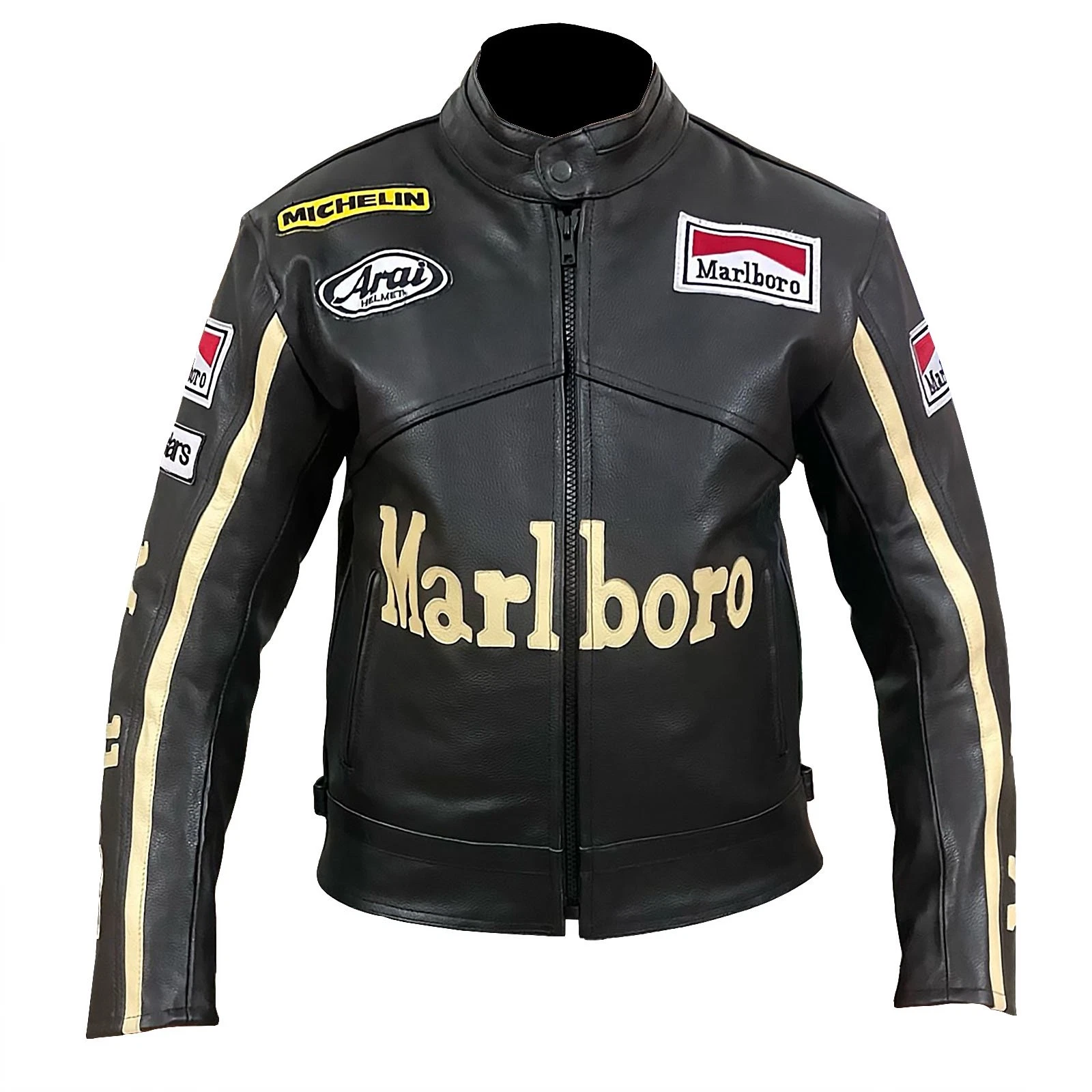 Giacca Pelle Vintage Marlboro Racing