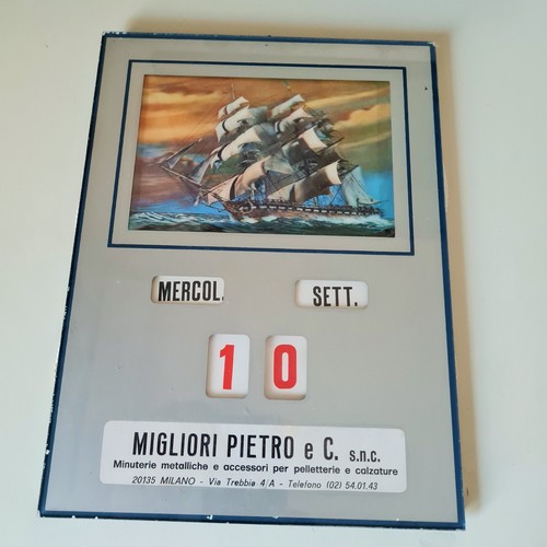 Calendario perpetuo pubblicitario    MIGLIORI PIET