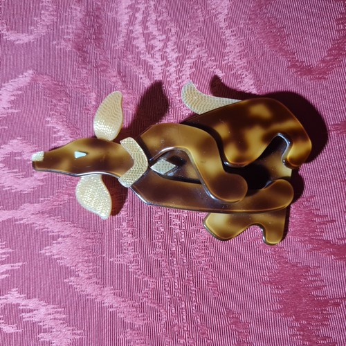 L�a Stein Paris spilla  vintage , in acetato di ce