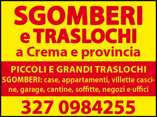 Sgomberi e Traslochi a Crema e provincia